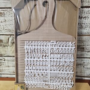 Wooden Message Board with White Letters